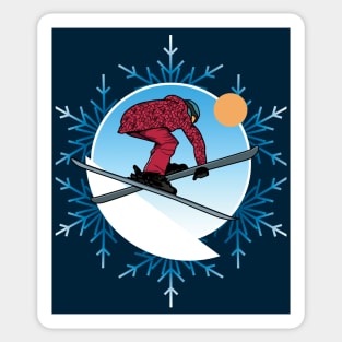 Skiing Sticker